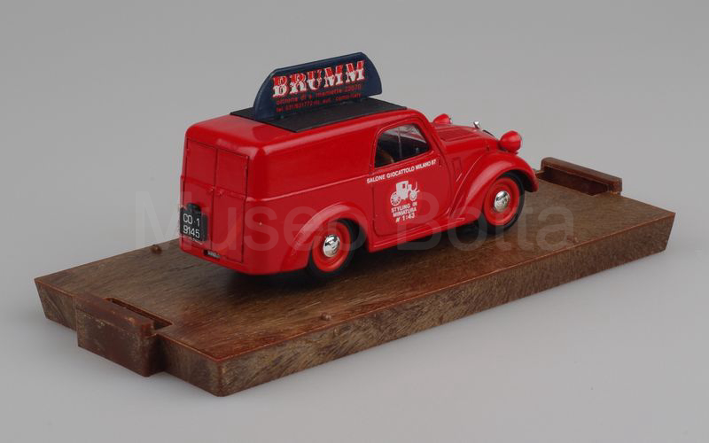 BRUMM PROMOZIONALE (S87/02) Fiat 500B furgoncino "BRUMM SALONE GIOCATTOLO MILANO 87" rosso