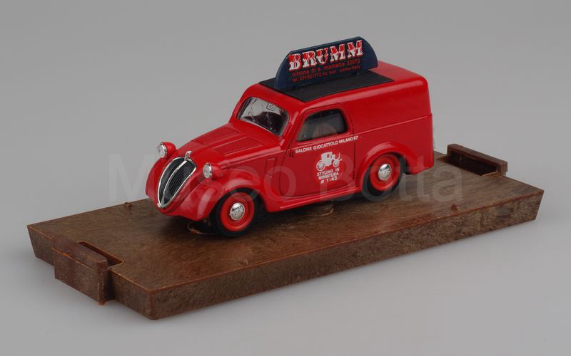 BRUMM PROMOZIONALE (S87/02) Fiat 500B furgoncino "BRUMM SALONE GIOCATTOLO MILANO 87" rosso