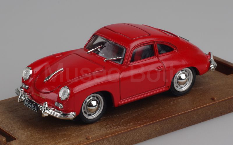 BRUMM (R119) Porsche 356 coupé rosso guida a destra interni rossi con sedili neri