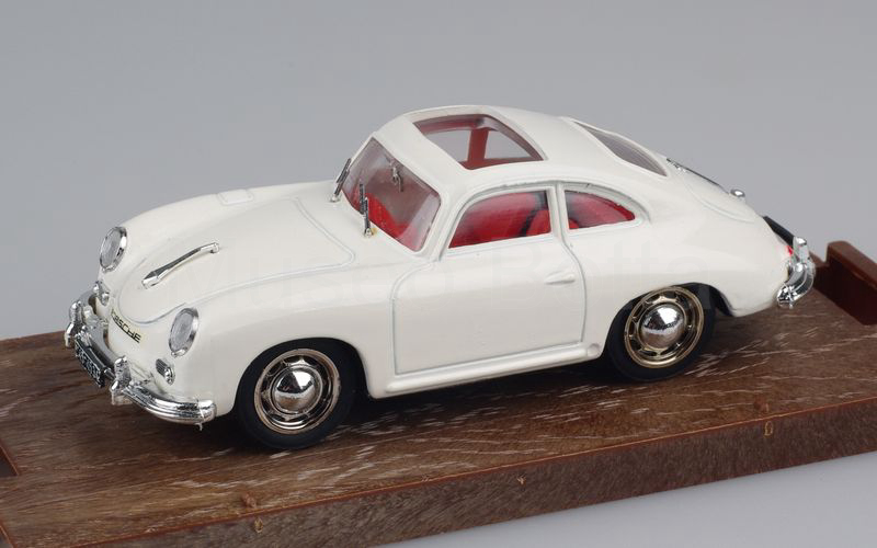 BRUMM (R121) Porsche 356 coupé tetto aperto bianco con guida a sinistra interni neri con sedili rossi