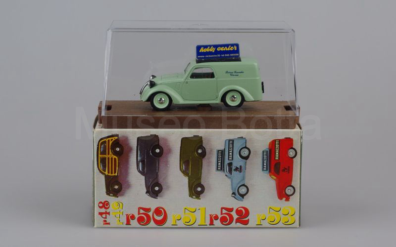 BRUMM PROMOZIONALE (S86/07) Fiat 500B furgone "BORSA SCAMBIO VERONA - Hobby center" verde chiaro