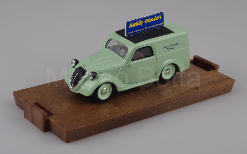 BRUMM PROMOZIONALE (S86/07) Fiat 500B furgone "BORSA SCAMBIO VERONA - Hobby center" verde chiaro