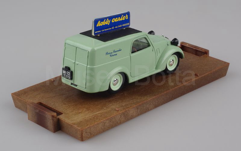 BRUMM PROMOZIONALE (S86/07) Fiat 500B furgone "BORSA SCAMBIO VERONA - Hobby center" verde chiaro