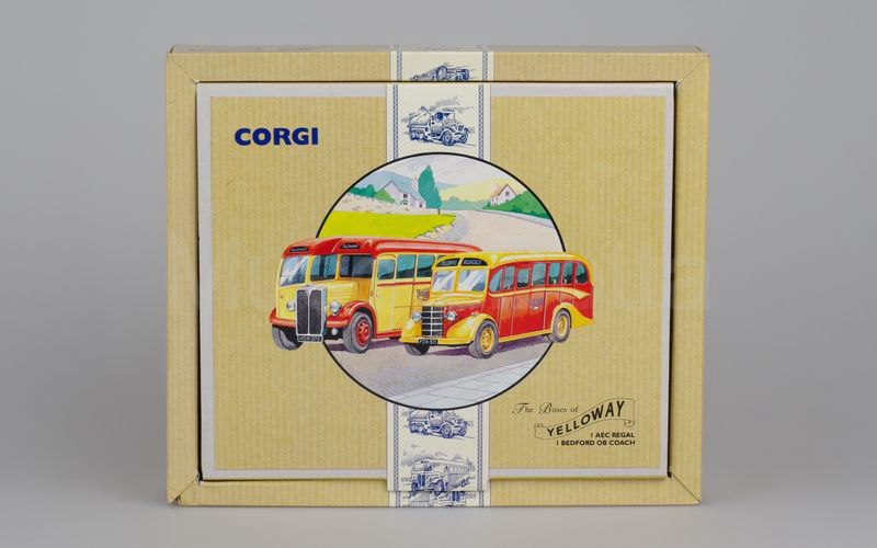 CORGI GIFT SET (97063) "YELLOWAY SET" (AEC Regal+Bed. OB coach) edizione limitata