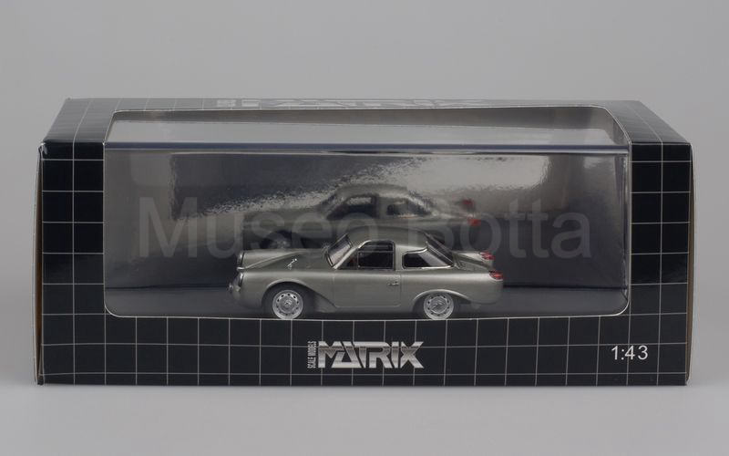 MATRIX SCALE MODELS 1:43 (MX41607-041) Porsche Gloeckler 356 Special coupè 1954 argento