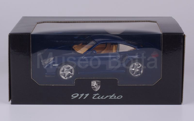 BURAGO PROMOZIONALE (made in Italy) 1:18 (WAP021 015 10) Porsche 911 Turbo (996) blu metallizzato