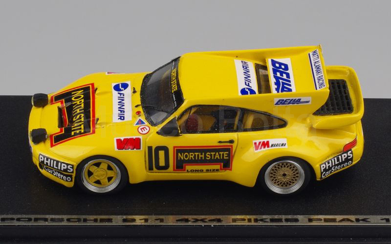 PIT MODELS FACTORY BUILT Porsche 911 4x4 biplano Matti Alamäki Pikes Peak 1985 giallo