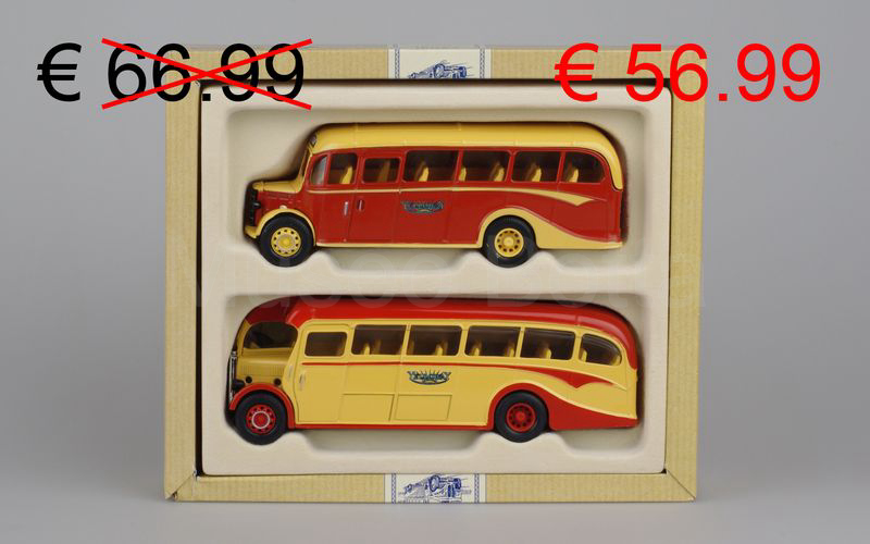 CORGI GIFT SET (97063) "YELLOWAY SET" (AEC Regal+Bed. OB coach) edizione limitata