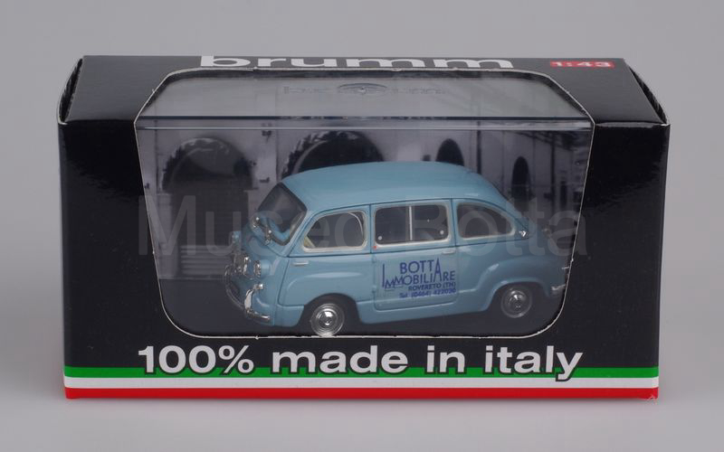 BRUMM PROMOZIONALE (IB2012) Fiat 600D Multipla "IMMOBILIARE BOTTA" azzurro RARITÀ