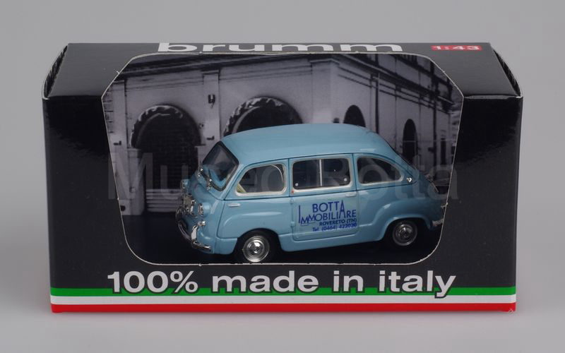 BRUMM PROMOZIONALE (IB2012) Fiat 600D Multipla "IMMOBILIARE BOTTA" azzurro RARITÀ