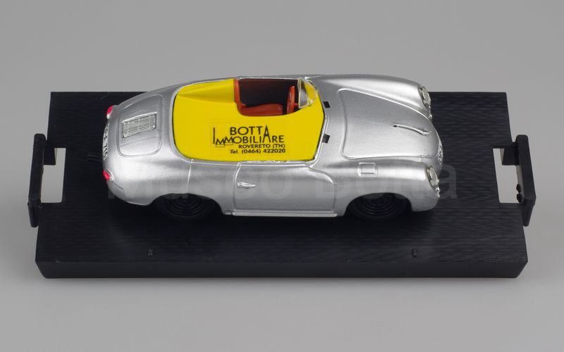 BRUMM PROMOZIONALE (IB2006) Porsche 356 record Monza "IMMOBILIARE BOTTA anno 2006" argento-giallo