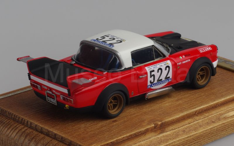 CARRARA MODELS (CM43B-31) Fiat Abarth 124 n° 522 Pianta-Pica Giro d'Italia 1973 bianco-nero-rosso FACTORY BUILT