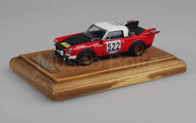 CARRARA MODELS (CM43B-31) Fiat Abarth 124 n° 522 Pianta-Pica Giro d'Italia 1973 bianco-nero-rosso FACTORY BUILT