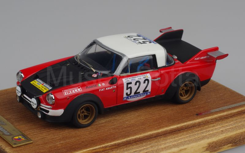 CARRARA MODELS (CM43B-31) Fiat Abarth 124 n° 522 Pianta-Pica Giro d'Italia 1973 bianco-nero-rosso FACTORY BUILT