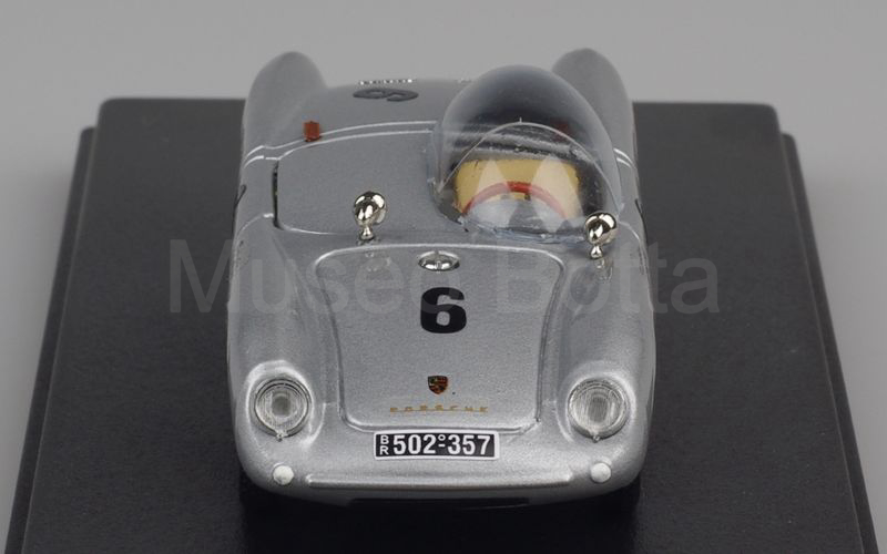 BRUMM elaborazione Mu.Bo. (009V) Porsche 550 1500RS Spyder Victor Rolff n. 6 Hockenheim 1956 CON VETRINETTA