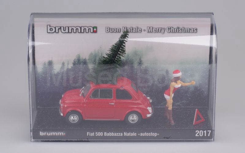 BRUMM PROMOZIONALE (S17/35) Fiat 500 Babbazza Natale castana "autostop"