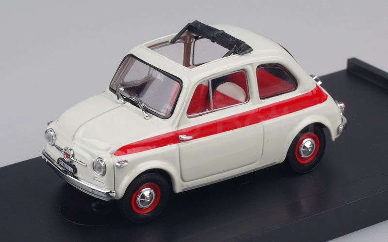 BRUMM (R603) Fiat Nuova 500 Sport 2ª serie tetto apribile 1959 aperta bianco