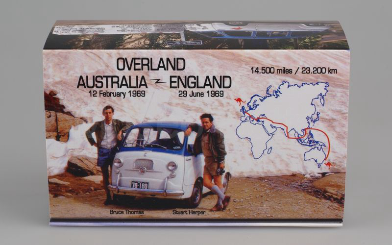 BRUMM (S17/16) Fiat 600D Multipla AUS-UK OVERLAND 1969 blu-grigio chiaro