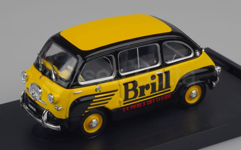 BRUMM (R580) Fiat 600 Multipla 1956 "LUCIDO BRILL" nero-giallo