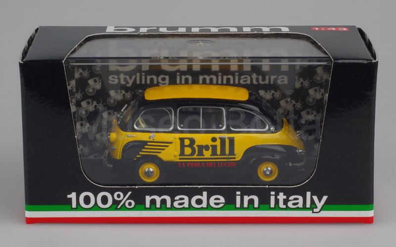 BRUMM (R580) Fiat 600 Multipla 1956 "LUCIDO BRILL" nero-giallo