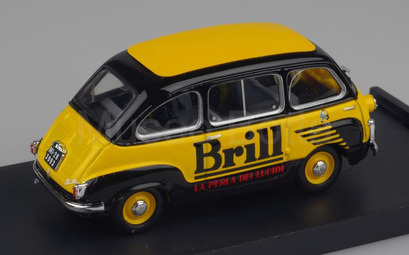 BRUMM (R580) Fiat 600 Multipla 1956 "LUCIDO BRILL" nero-giallo