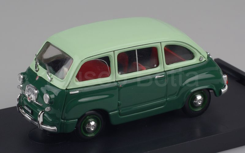 MUSEO BOTTA elaborazione su base BRUMM (Mu.Bo.017) Fiat 600D Multipla verde chiaro-verde scuro sedili rossi