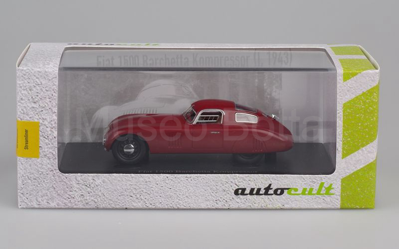 AUTOCULT (04013) Fiat 1500 berlinetta compressore 1943 rosso opaco