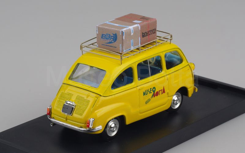 MUSEO BOTTA elaborazione su base BRUMM (Mu.Bo.024) Fiat 600D Multipla "MUSEO BOTTA" giallo