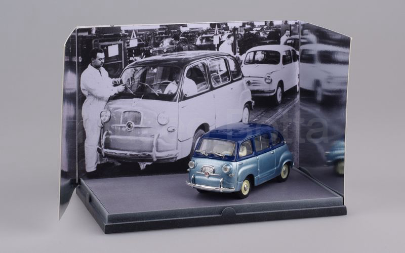 Elaborazione su base Brumm SET Collaudo fine produzione Fiat 600 Multipla 1ª serie 1956