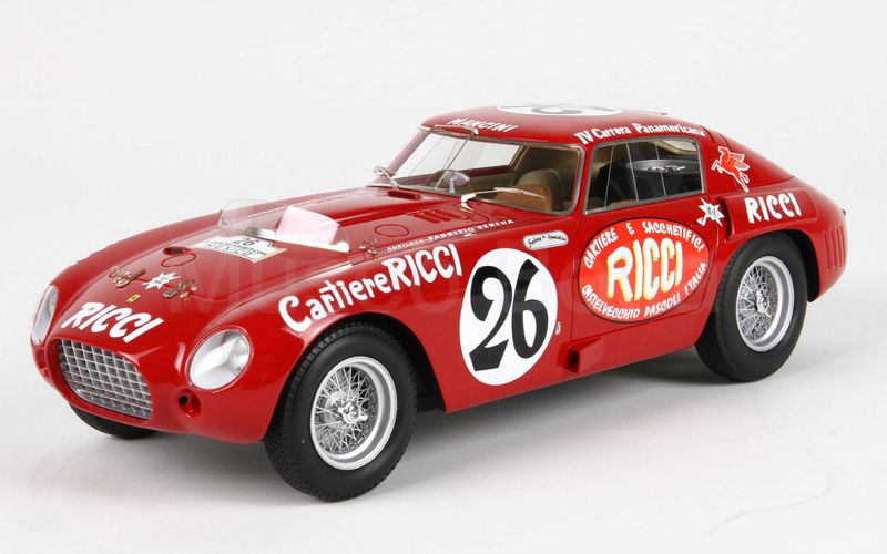 BBR MODELS 1:18 (1844A) Ferrari 375 MM Carrera Panamericana 1953 n° 26 rosso CON VETRINA