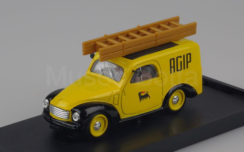 MUSEO BOTTA elaborazione su base BRUMM (Mu.Bo. VP012) Fiat 500C furgone "AGIP" giallo-nero