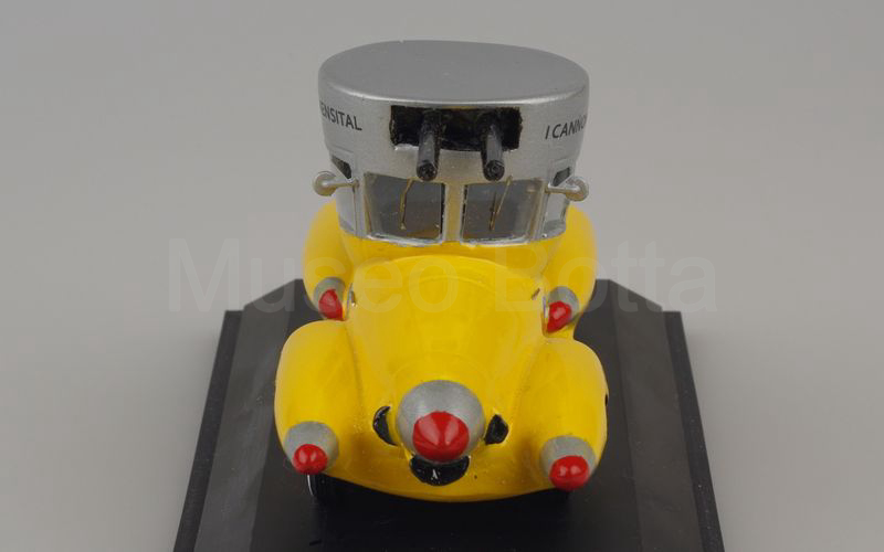 MUSEO BOTTA Fiat 1100 carro spara dadi "BRODO PREST" carrozzeria Fissore 1954 argento-giallo