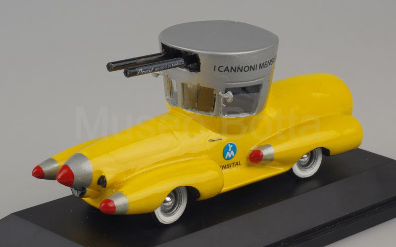 MUSEO BOTTA Fiat 1100 carro spara dadi "BRODO PREST" carrozzeria Fissore 1954 argento-giallo