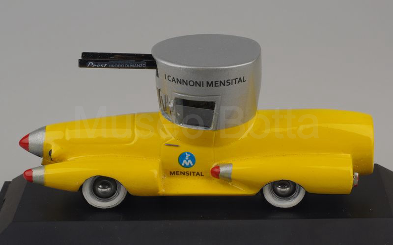 MUSEO BOTTA Fiat 1100 carro spara dadi "BRODO PREST" carrozzeria Fissore 1954 argento-giallo