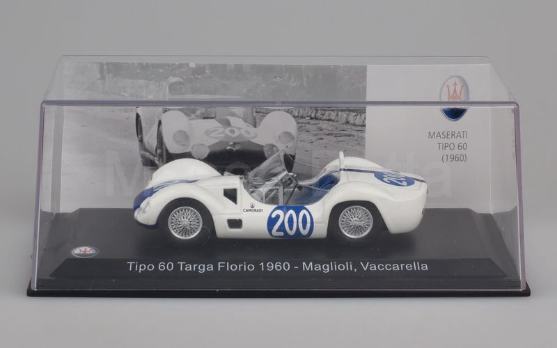 MASERATI 100 YEARS COLLECTION (56) Maserati Tipo 60 Targa Florio 1960 Maglioli-Vaccarella bianco