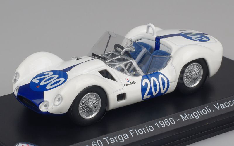 MASERATI 100 YEARS COLLECTION (56) Maserati Tipo 60 Targa Florio 1960 Maglioli-Vaccarella bianco