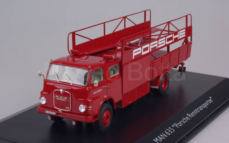 SCHUCO PRO.R43 (450894400) MAN 635 PORSCHE RENNTRANSPORTER rosso