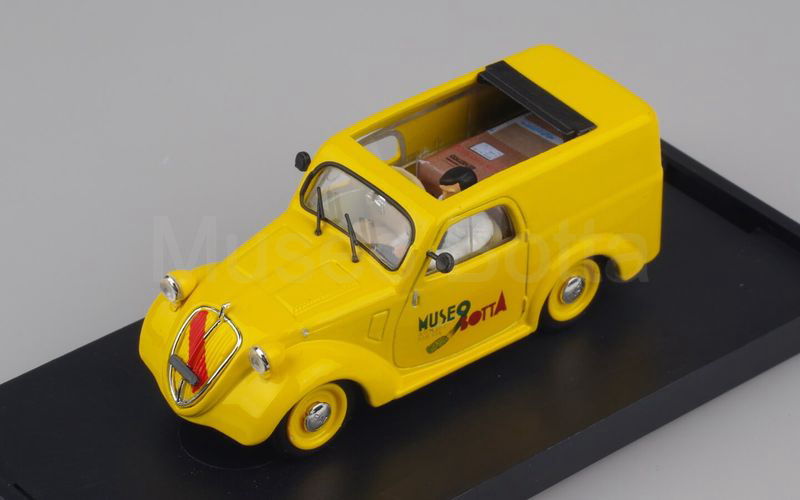 MUSEO BOTTA elaborazione su base BRUMM (Mu.Bo.054) Fiat 500B furgone "MUSEO BOTTA" model year 2021 giallo