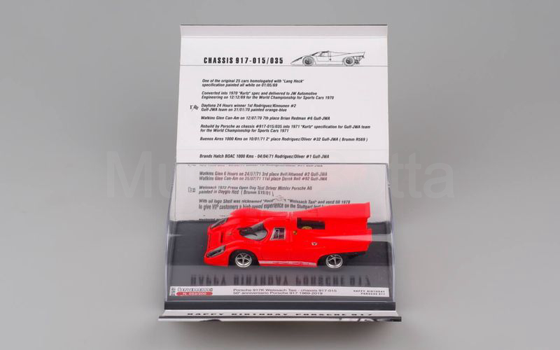 BRUMM PROMOZIONALE (S19/01) Porsche 917K Weissach Taxi rosso fluorescente