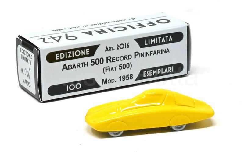 OFFICINA 942 (2016) Abarth 500 Record Pininfarina 1958 giallo