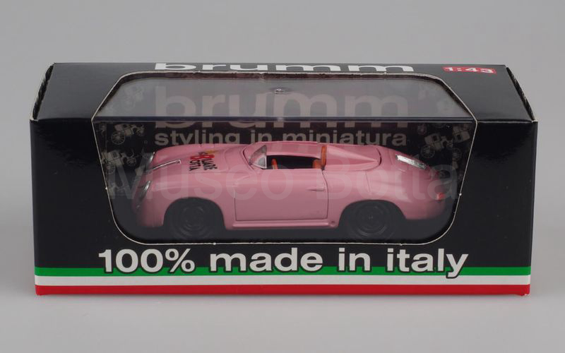 BRUMM PROMOZIONALE (IB2011) Porsche 356 speedster record Monza "IMMOBILIARE BOTTA" rosa RARITÀ