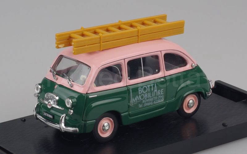 BRUMM PROMOZIONALE (IB2005) Fiat 600D Multipla "IMMOBILIARE BOTTA" rosa-verde scuro