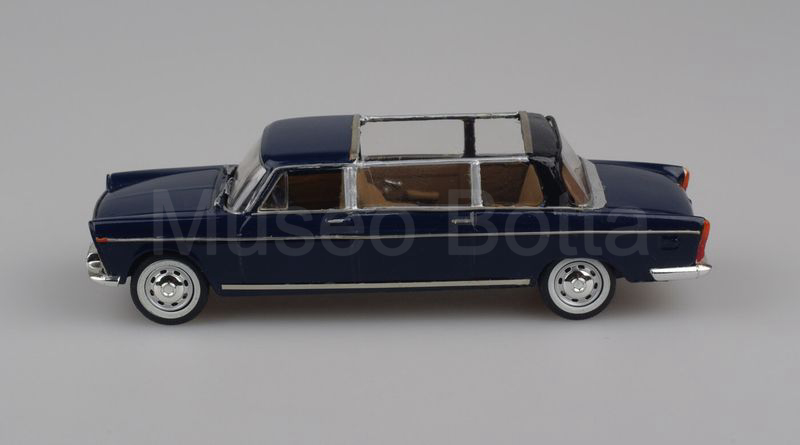 NOVITÀ MUSEO BOTTA Fiat 2300 limousine Francis Lombardi 1966 blu scuro ESEMPLARE UNICO